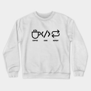 Coffee Code Repeat Crewneck Sweatshirt